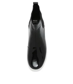 Lucero Black Patent Leather Chelsea Boots Ws
