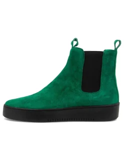 Lucero Dark Emerald Black Suede Boots