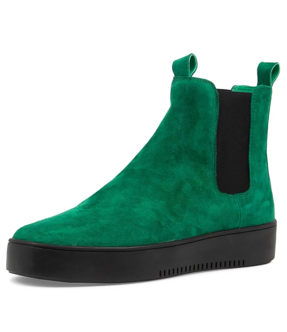 Lucero Dark Emerald Black Suede Boots