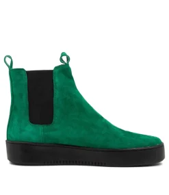 Lucero Dark Emerald Black Suede Boots