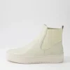 Luddey Almond Camel Leather Elastic Ankle Boots