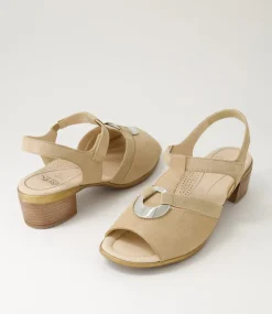 Lugano 30 Sand Suede Sandals