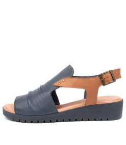 Madis Navy-Dk Tan Leather