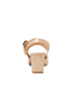 Magaly Champagne Speckle Leather Heels
