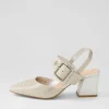 Magaly Silver Cut Leather Heels