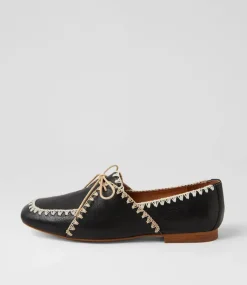 Maire Black Natural Leather Mary Janes