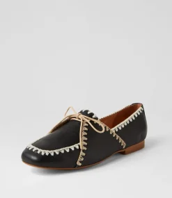 Maire Black Natural Leather Mary Janes