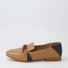Majorca Dark Tan Navy Leather Loafers