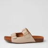 Makosa Xw Almond Leather Slides