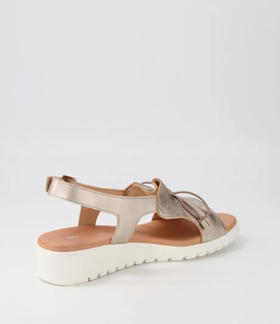 Malika Platino White Leather Sandals