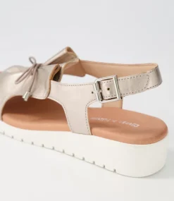 Malika Platino White Leather Sandals