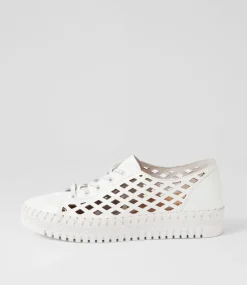 Mandle White Leather Sneakers