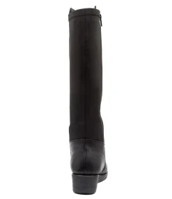 Marcelina Blk Leath-Lycra