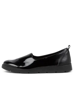 Marian W Black Patent Synthetic Loafers