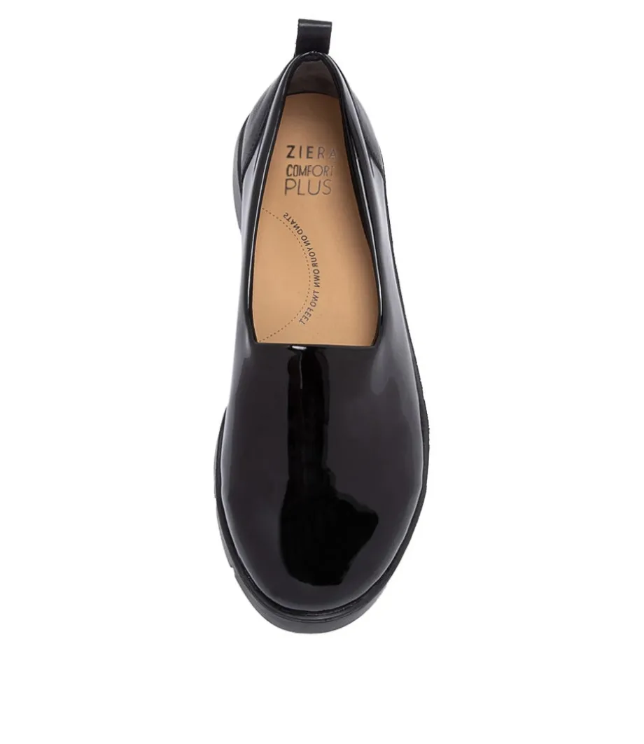 Marian W Black Patent Synthetic Loafers