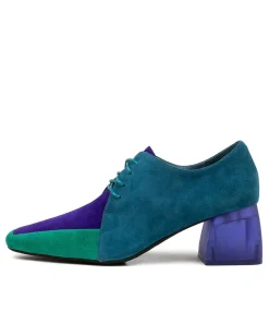 Marice Emerald Purple Leather Heels