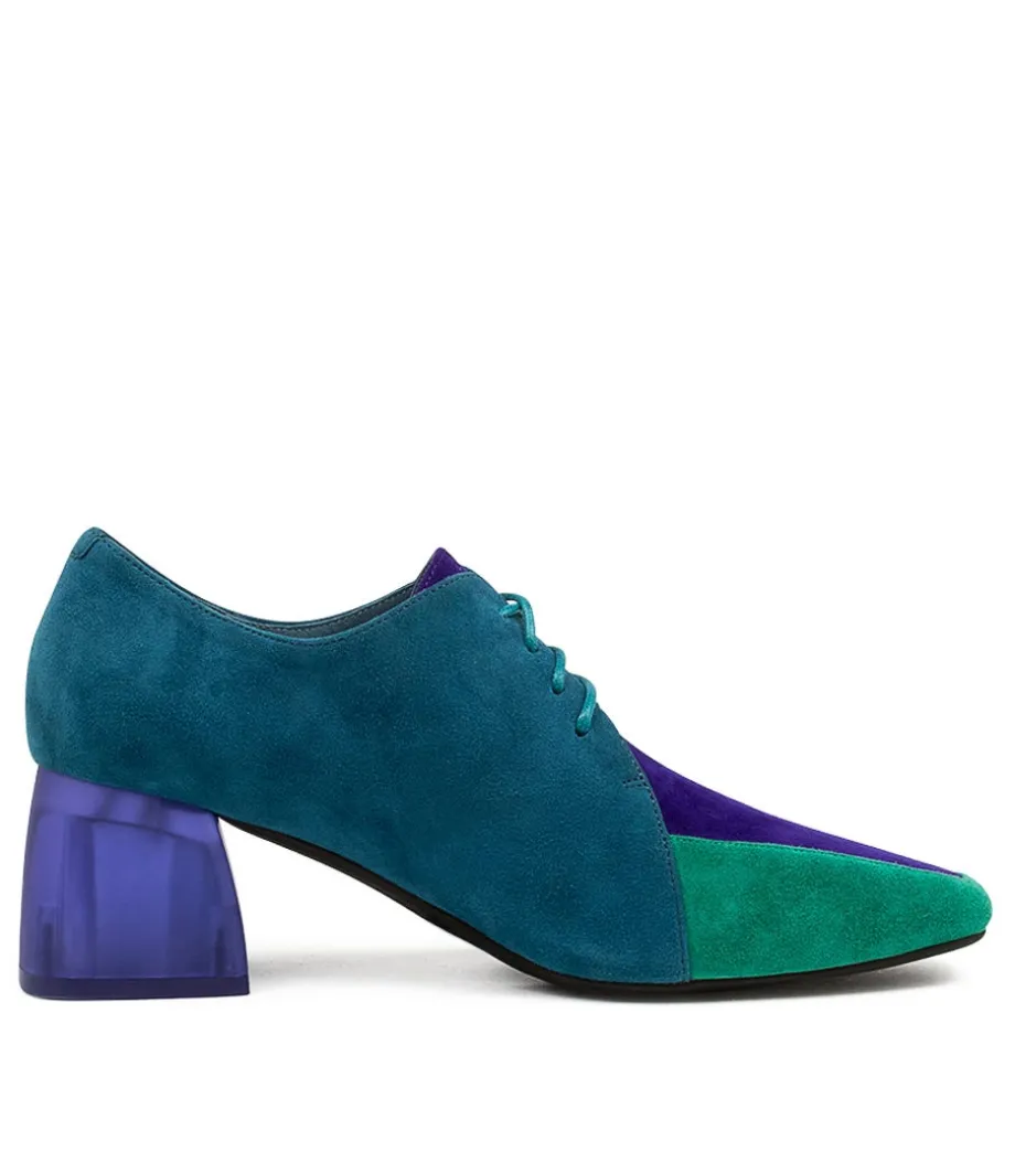 Marice Emerald Purple Leather Heels