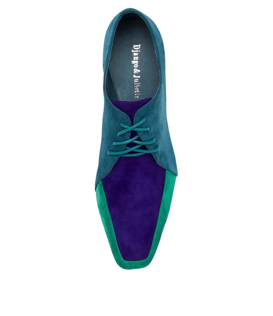 Marice Emerald Purple Leather Heels