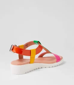 Marj Bright Patent Multi Sandals