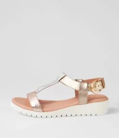 Marj Metallic Multi Leather Sandals