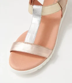 Marj Metallic Multi Leather Sandals
