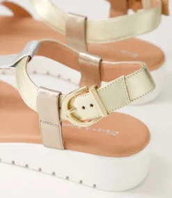 Marj Metallic Multi Leather Sandals