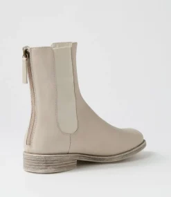 Martela Almond Leather Chelsea Boots