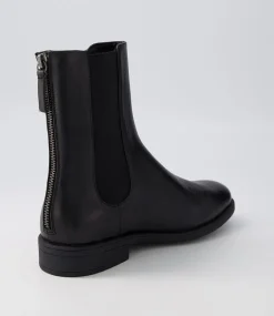 Martela Black Leather Chelsea Boots
