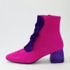 Marzia Fuchsia Purple Suede Ankle Boots