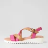Matedy Fuchsia Dark Tan Multi Sandals