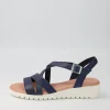 Matedy Navy Leather Sandals