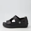 Matillda W Black Leather Sandals