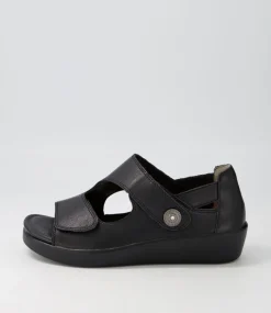 Matillda W Black Leather Sandals