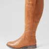 Matteat Tan Leather Knee High Boots