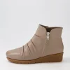 Maxie Taupe Leather Ankle Boots