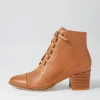 Mclain Cognac Leather Lace Up Boots