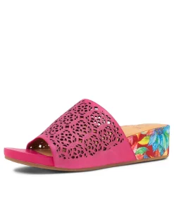 Mehmet W Fuchsia Leather Sandals