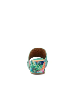 Mehmet W Light Emerald Leather Sandals