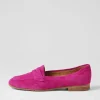 Melinato Fuchsia Suede Loafers