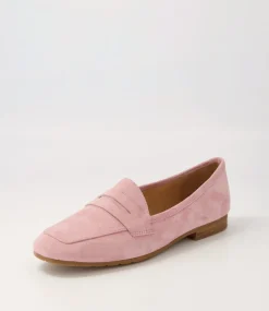 Melinato Pink Suede Loafers