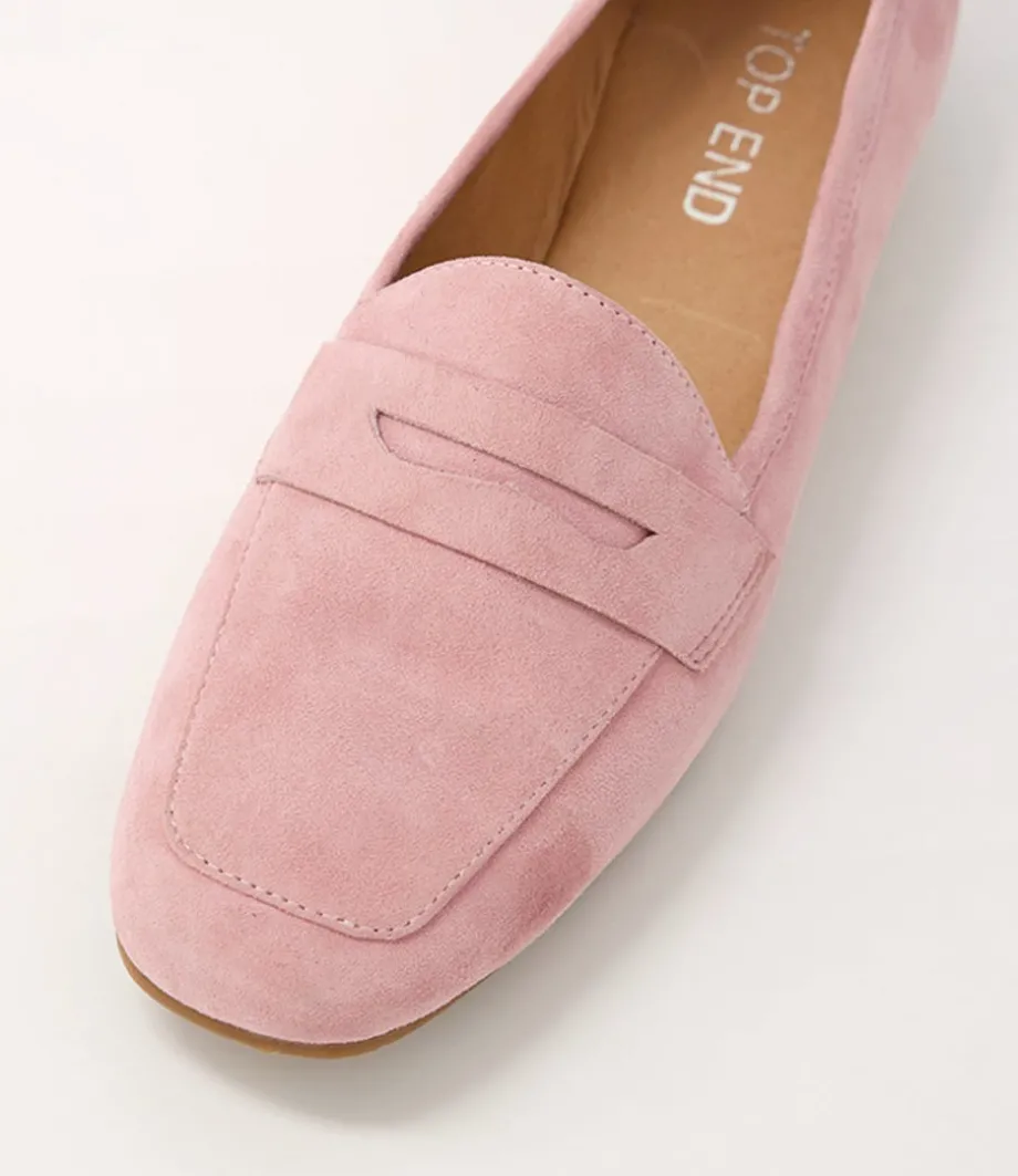 Melinato Pink Suede Loafers