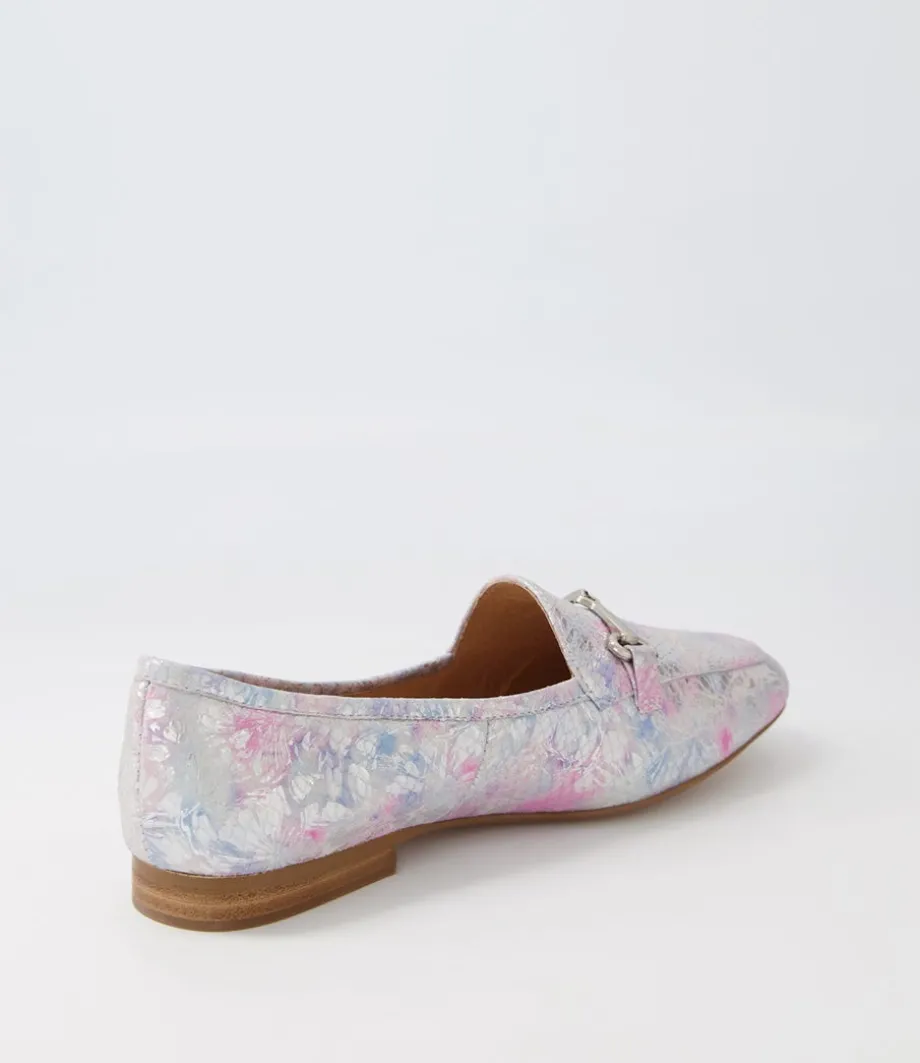 Mena Pastel Print Leather Loafers