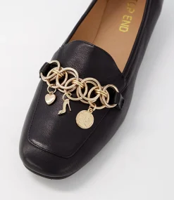 Mennat Black Leather Loafers