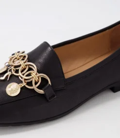 Mennat Black Leather Loafers