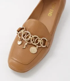 Mennat Dark Tan Leather Loafers