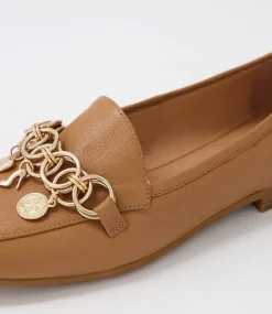 Mennat Dark Tan Leather Loafers