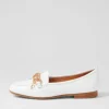 Mennat White Leather Loafers