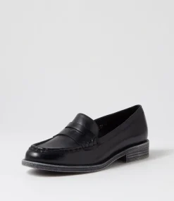 Messina Black Leather Loafers