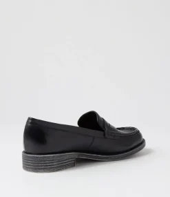 Messina Black Leather Loafers