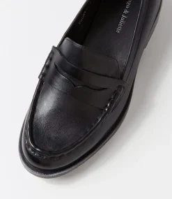 Messina Black Leather Loafers